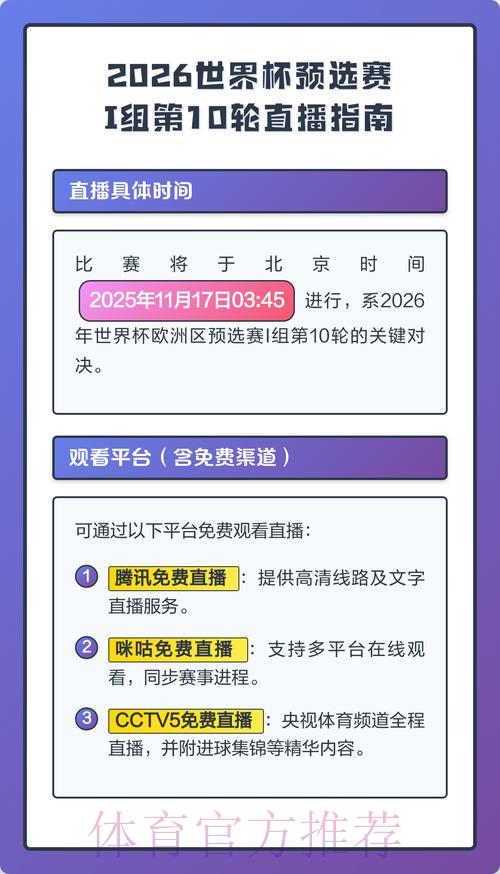 2026年世界杯官方正规直播渠道入口汇总 2026年世界杯官方正规直播渠道入口汇总